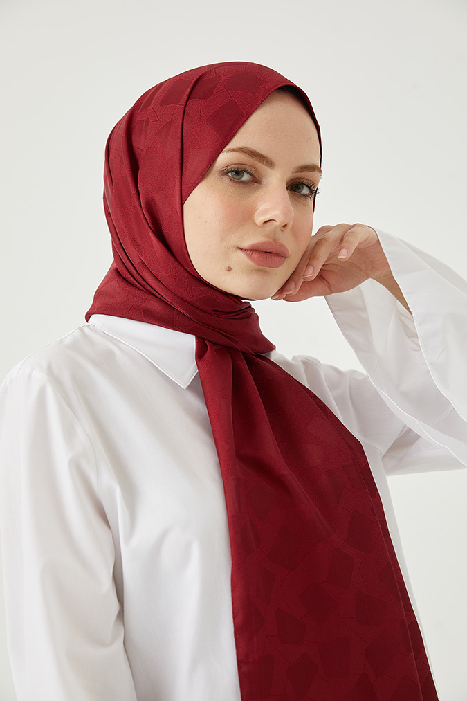 Karo Desen İpeksi Jakar Şal